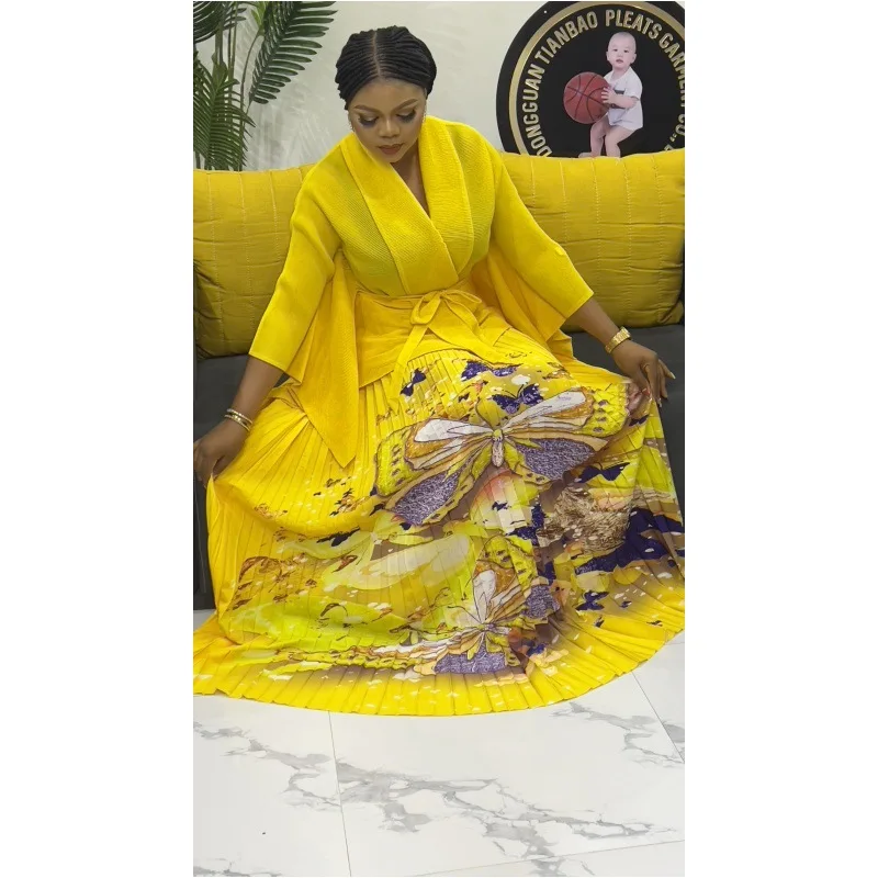 Мусульманский новый комплект с юбкой больших размеров принтом бабочки