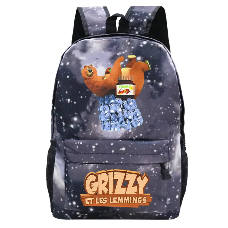 

Grizzy And Les Lemmings Backpack for Boys Girls Cartoon Kids School Bags Student Backpacks Cute Bookbag Travel Knapsac Mochilas
