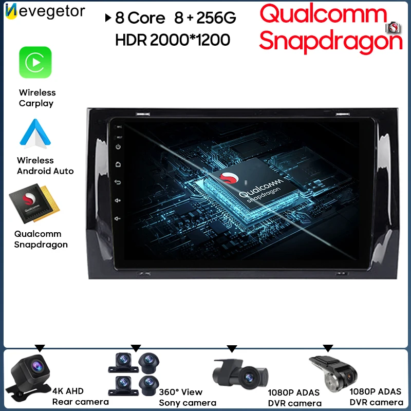 

Car Multimedia Player No 2din DVD Qualcomm Snapdragon for Skoda Kodiaq 2016 - 2020 Rear camera 4G Bluetooth Carplay