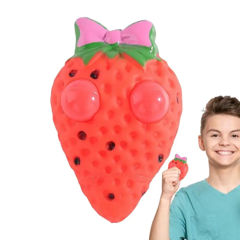 

Игрушки-антистресс в виде клубники, миниатюрная сенсорная игрушка из эластичной резины для клубники, игрушка-антистресс из эластичной резины, мячи-антистресс в виде фруктов из термопластичной резины