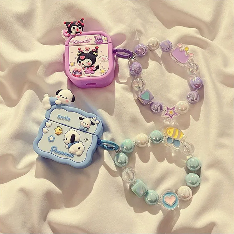 Miniso Sanrio Kuromi почтовый аксессуар Airpods женские Мультяшные 1 2 3 милый аниме любовный