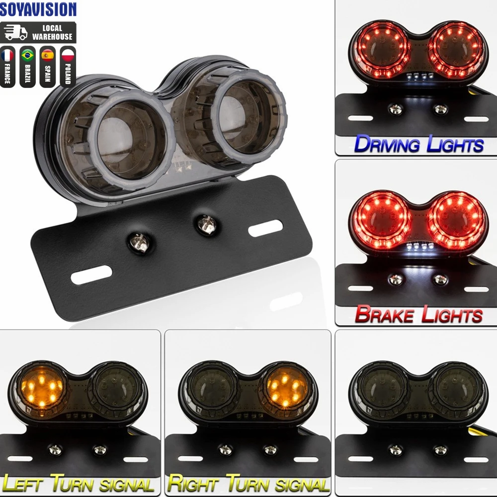 Универсальный Задний Фонарь Для Мотоцикла Держатель Номерного Знака Указатель