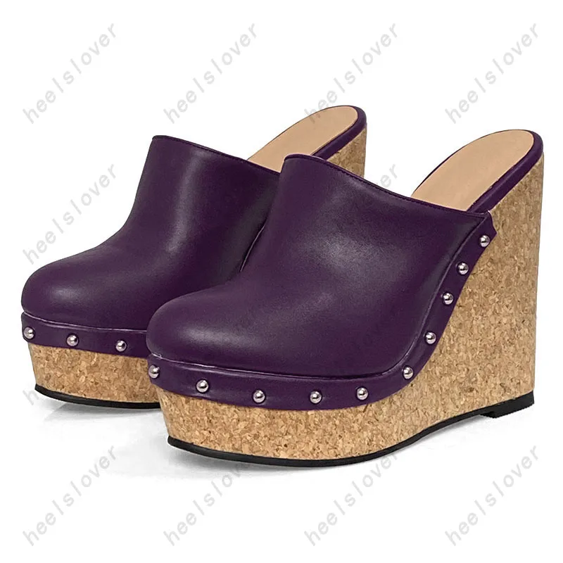 Ahhlsion/Новые женские туфли-лодочки на платформе пикантные танкетке с заклепками и