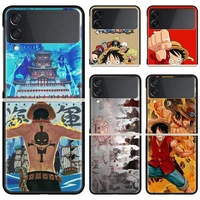 shockproof hard case for samsung galaxy z flip 3 5g luxury phone cover zflip3 black cases shell pc fundas one piece anime capa