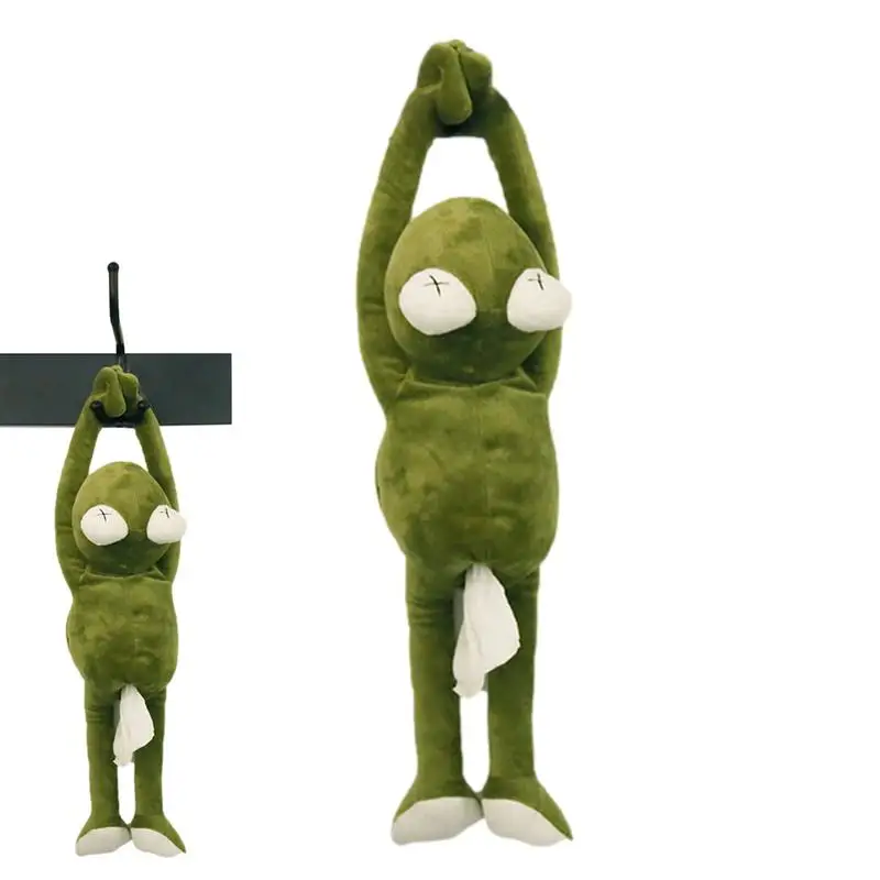 

Animals Plush Tissue Boxes Frog Car Papers Holder Case Car Backseat Tissue Case Suspending Napkin Case With Interior Cotton