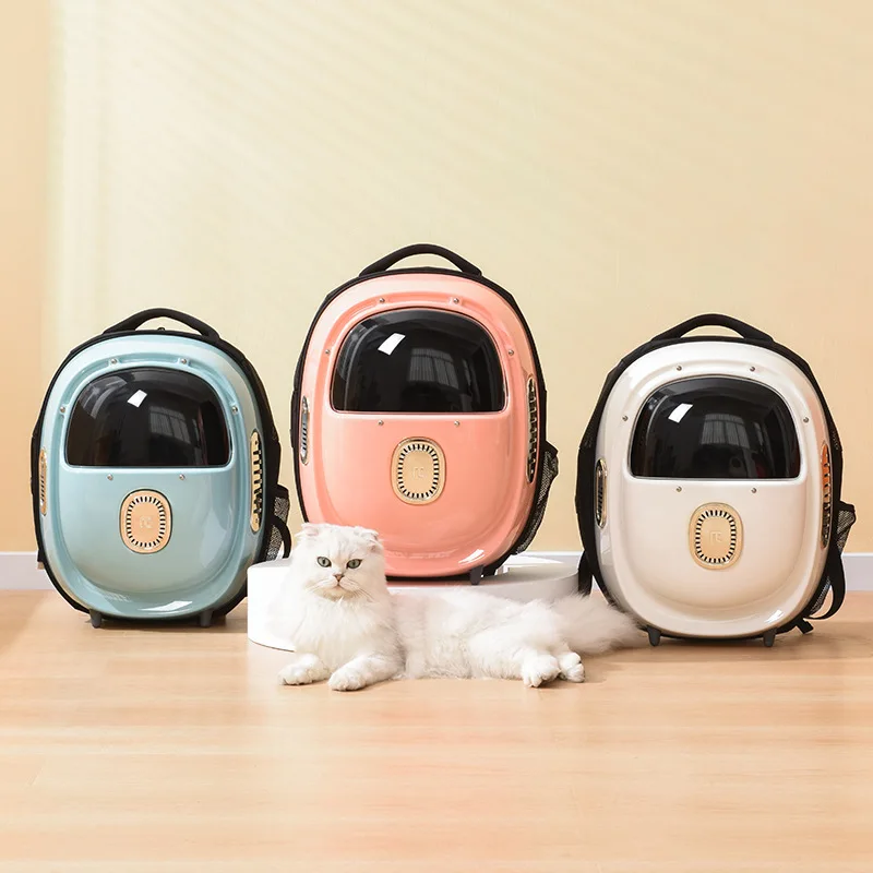 Visible Pet Carrier Backpack Plastic Cat Carrying Bag Transparent Mesh Breathable Portable Cat Bag Carrying Suitcase Transparent
