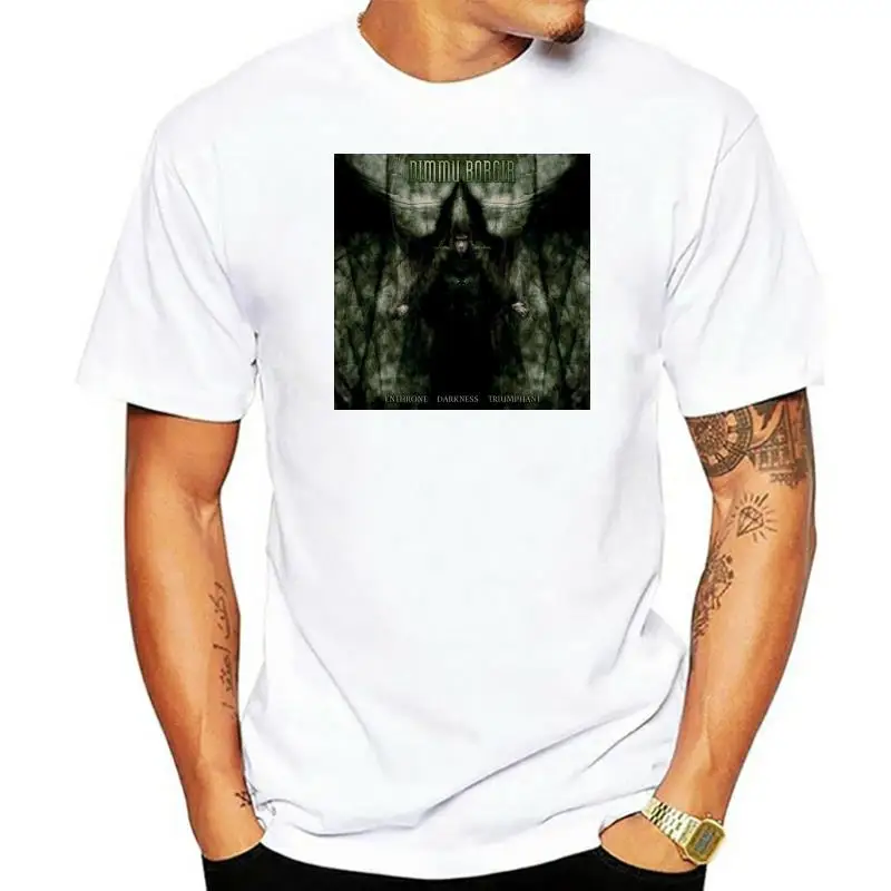 

Dimmu BORGIR-ENTHRONE Dark-Триумфальная футболка S-M-L-XL XXL унисекс, мужские и женские топы, футболка