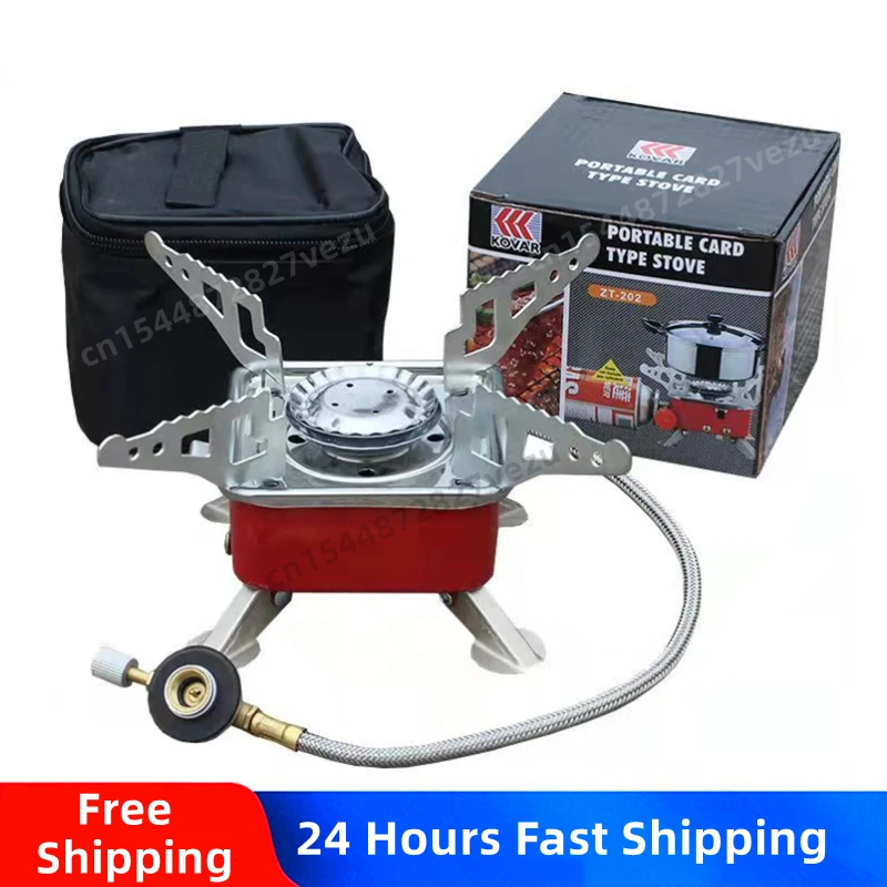 

New Folding Camping Stove Tourist Burner Portable Outdoor Gas Stove Strong Fire Picnic Cooking Survival Furnace Hiking Equipment