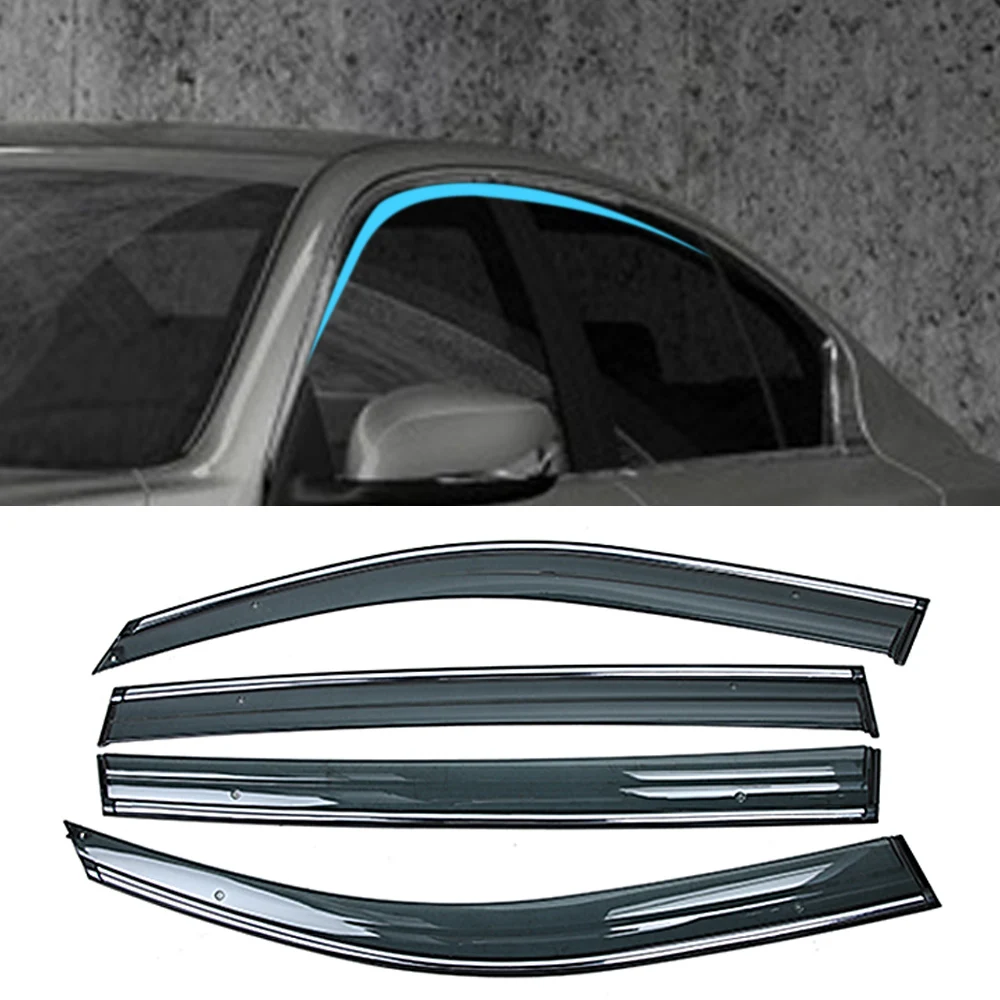 

For INFINITI Q50 Q50S V37 2013-2019 Car Window Sun Rain Shade Visors Shield Awnings Shelter Protector Cover Trim Frame Sticker
