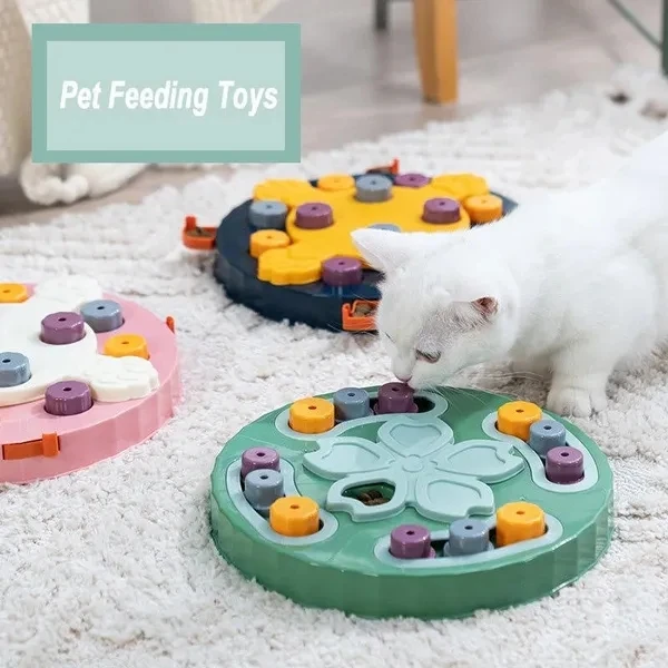 

Anti-Gulping Pet Feeding Toys Cat Dog Puzzle Interactive Pet Toys Treat Puzzle Food Games Feeders IQ Training&Mental Enrichment
