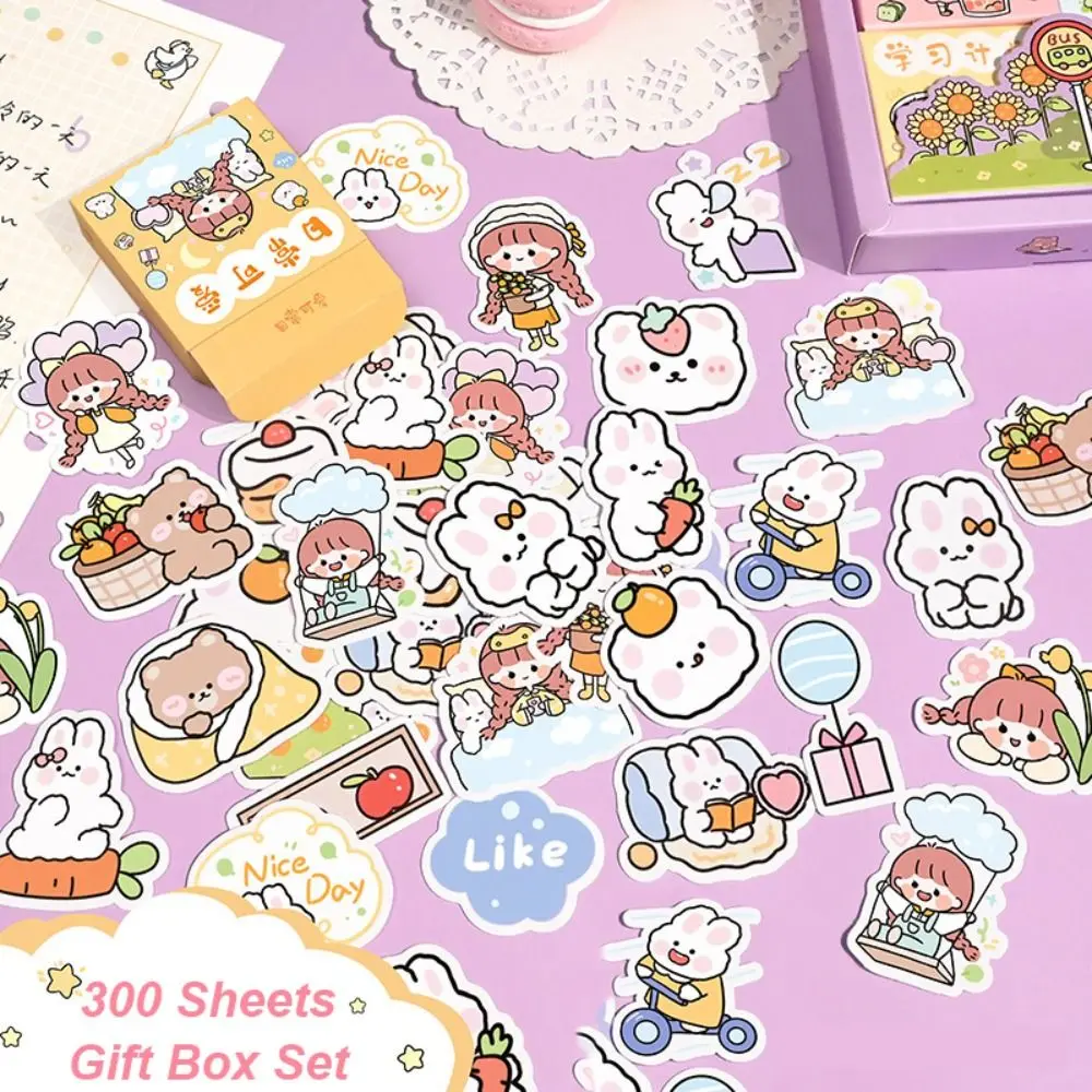 

300 Sheets/set High Quality Laptop Decoration Cartoon Hand Account Scrapbooking DIY Material Stickers Sticker Book