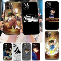 bandai anime detective conan phone case for apple iphone 11 12 13 pro max 7 8 se xr xs max 5 5s 6 6s plus case fundas coque capa