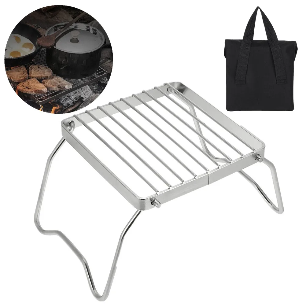 

Outdoor Foldable Portable Stainless Steel Barbecue Grill Charcoal Rack for BBQ Picnic Garbecue Garbecue Garbecue