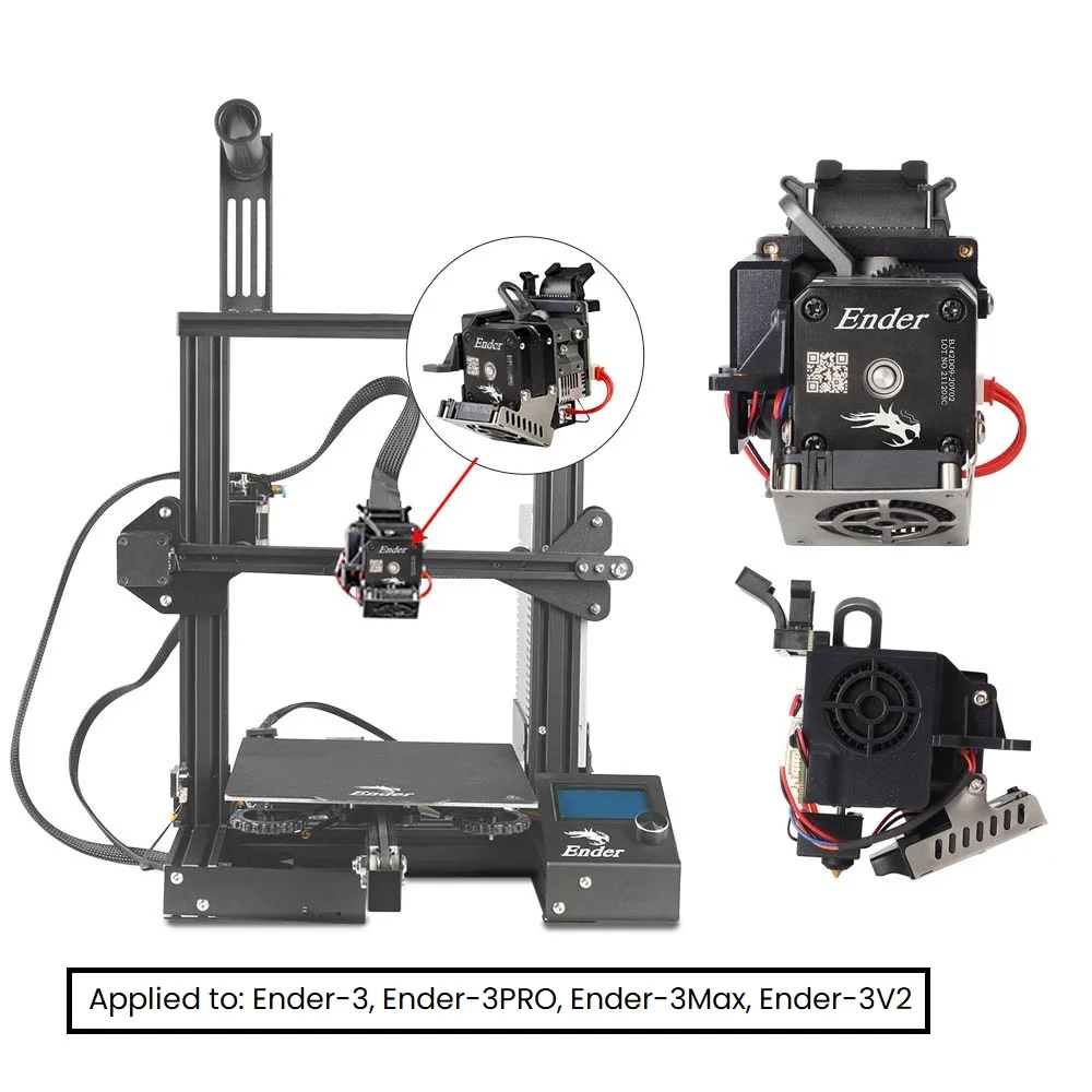 

CREALITY 3D Printer Sprite Extruder Pro Kit Full Metal Dual Gear Direct Drive Extruder for Ender-3 / 3 Pro / 3 S1 / 3V2 Printer