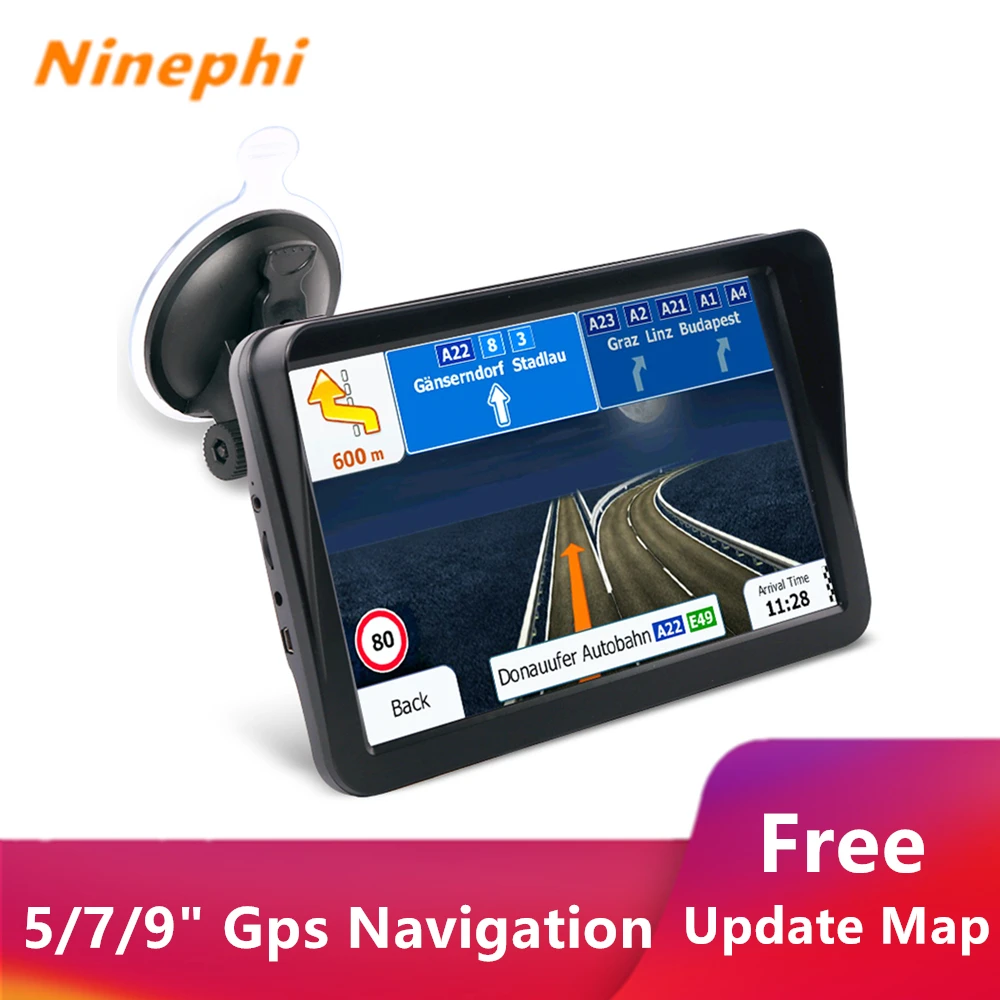 Автомобильный GPS-навигатор сенсорный экран 5 7 9 дюймов 256 м + 8 Гб FM Карта Европы и