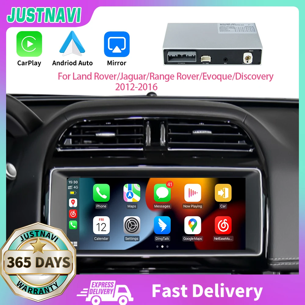 

JUSTNAVI Wireless Carplay For Land Rover/Jaguar/Range Rover/Evoque/Discovery 2012-2016 Android Auto Mirror Link AirPlay Ai Box