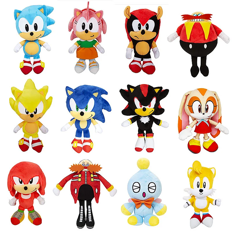 Японская мультяшная модель ежика суперзвуковая игрушка 25 см мягкие плюшевые