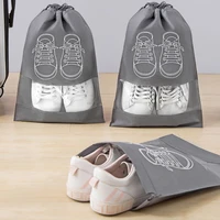 shoes storage bag closet organizer non woven travel portable bag waterproof pocket clothing classified hanging bag