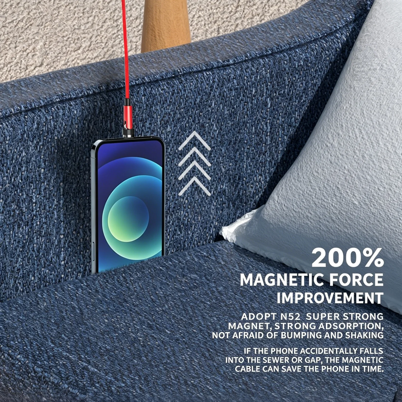 Фото Магнитный кабель Missun 540, 3A, быстрая зарядка, Micro USB Type C, для iPhone, Xiaomi, Samsung, магнитное зарядное устройство, кабель для передачи данных, провод для телефона №5
