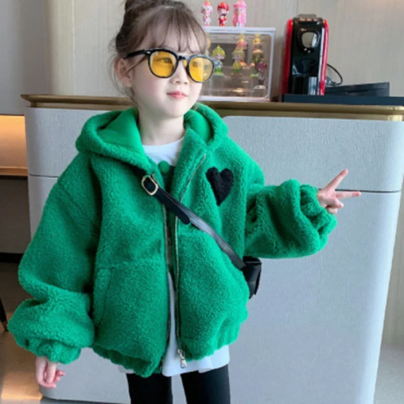 

Girls Baby's Kids Coat Jacket Outwear 2022 Green Thicken Spring Autumn Cotton Teenagers Cardigan Breathable Overcoat Children's