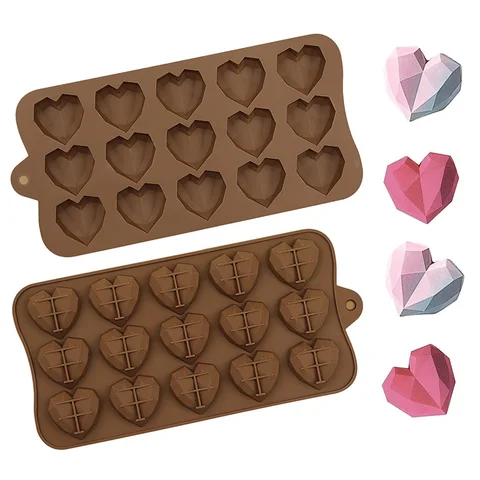 Силиконовые формы для сердца 15 полостей