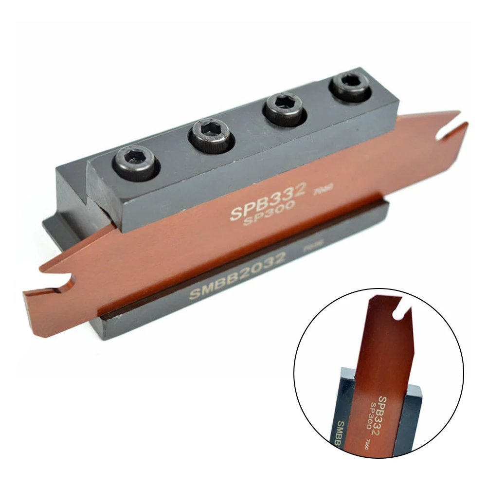 

1Set SMBB2032 Cutting Blade Holder SPB332 Cutting Blade For CNC Milling Cutter Lathe Cutting Tool Tool Bracket Indexable Inserts