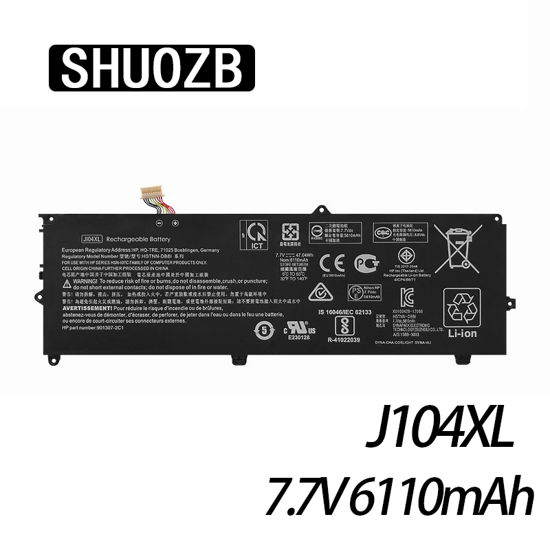 

New JI04XL Laptop Battery For HP Elite X2 1012 G2 Table 1LV76EA 901247-855 901307-541 HSN-I07C HSTNN-UB7E 7.7V 6110mAh