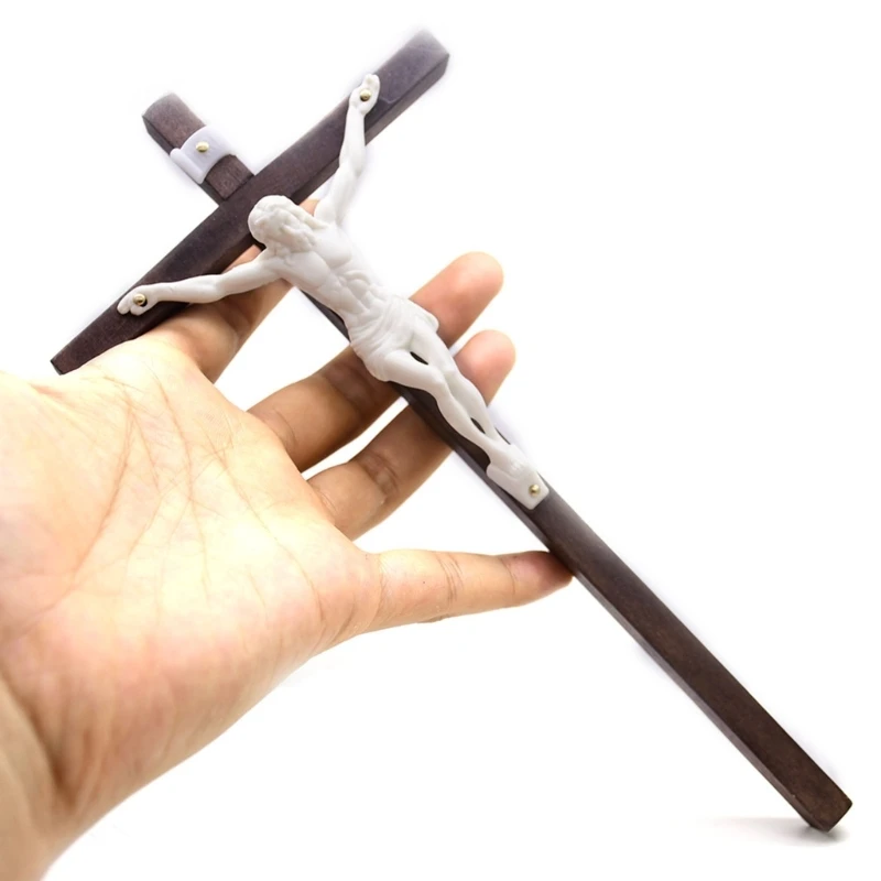 Твердые деревянные распятия настенные кресты подвесные с Иисусом для стола