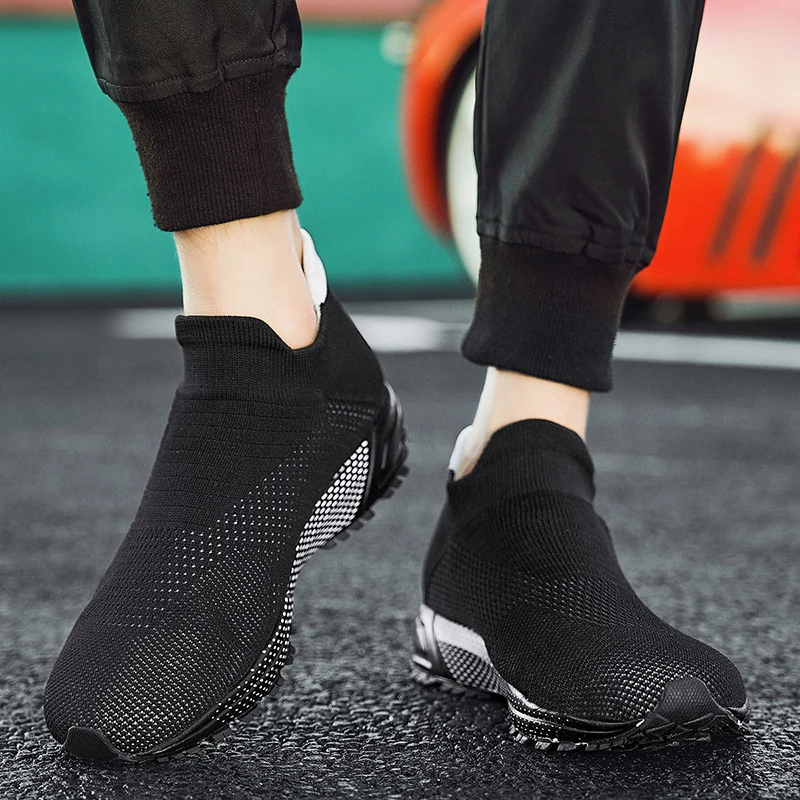 Men's Sneaker Knitted Tennis Shoes Comfortable Men Walking Shoes Man Design Shoe Sneakers Male