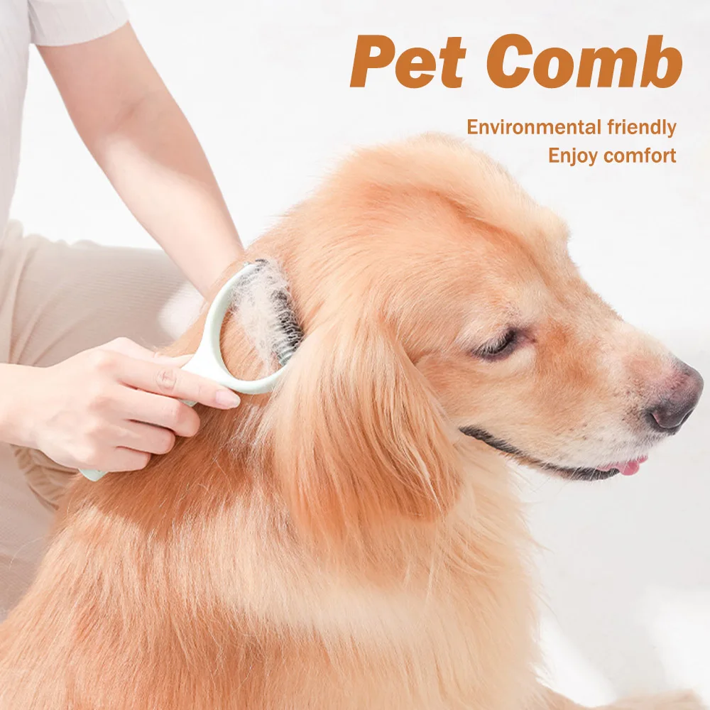 

Pet Double-sided Comb Dog Self Cleaning Hair Brush Multicolor Option Cat Beauty Slicker Grooming Massage Tools Puppy Accessories