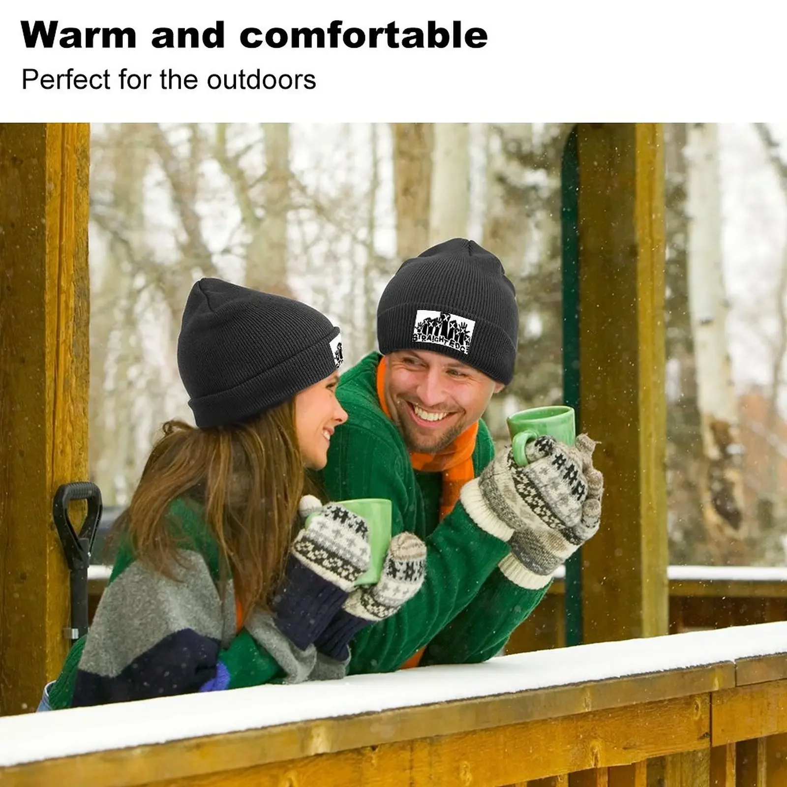 Вязаная кепка с прямым краем Руки в воздухе вязаная на заказ солнцезащитная для