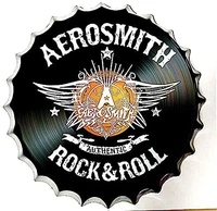 tin sign bottle cap metal tin sign rock and roll music guitar diameter inches round metal signs for home