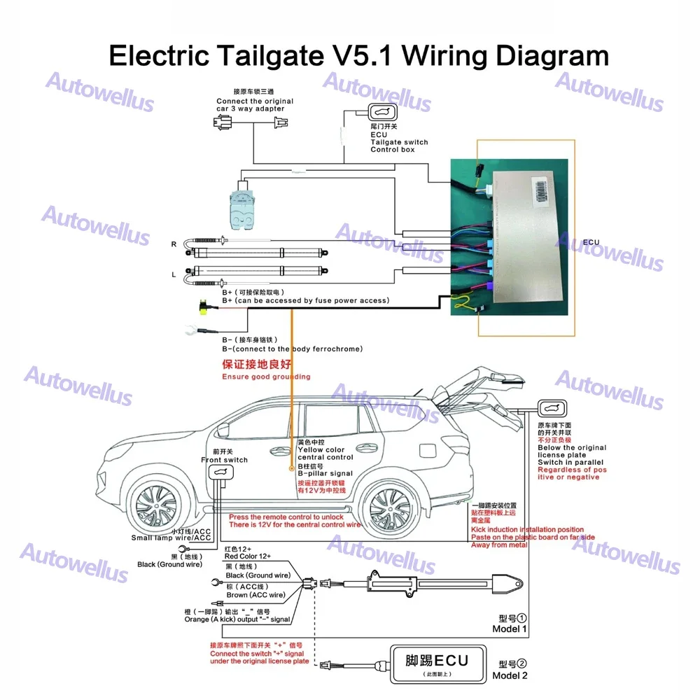 Электрическая задняя дверь для Toyota Land Cruiser LC200 4500 5700 2008 + подъемная