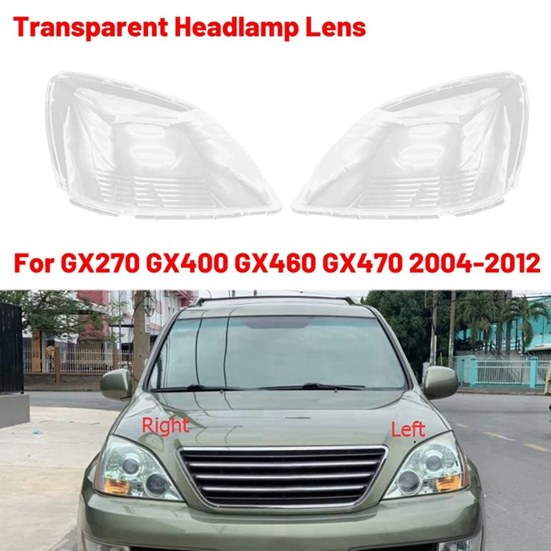 

AU05 -Headlights Cover For Lexus GX270 GX400 GX460 GX470 04-12 Head Light Glass Lens Shell Transparent Housing Lampshade