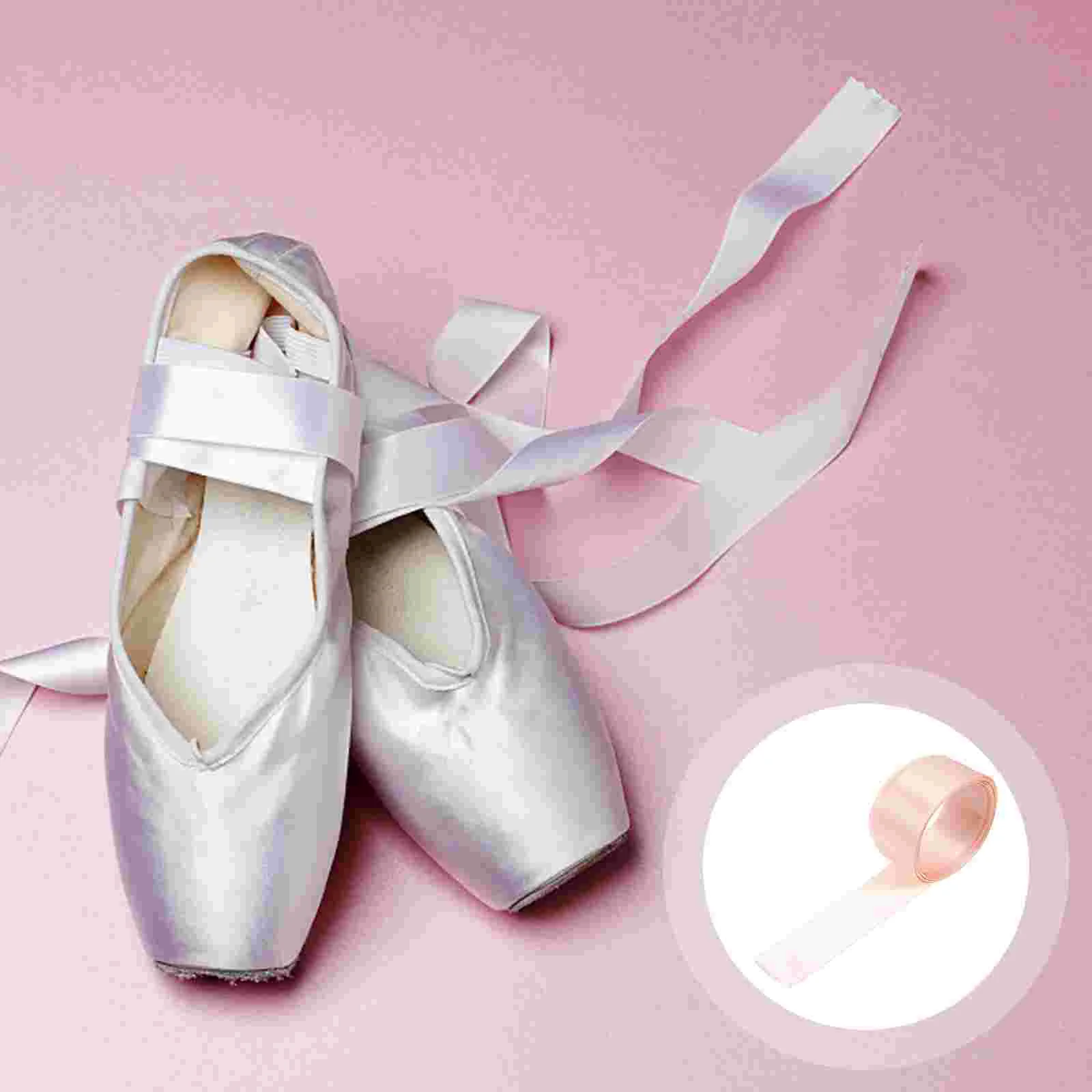 2 Pcs Elastic Band Pointe Shoe Parts Colored Ribbons Ballet Girl Ladies Flats Girls Shoes Women Strap Pink