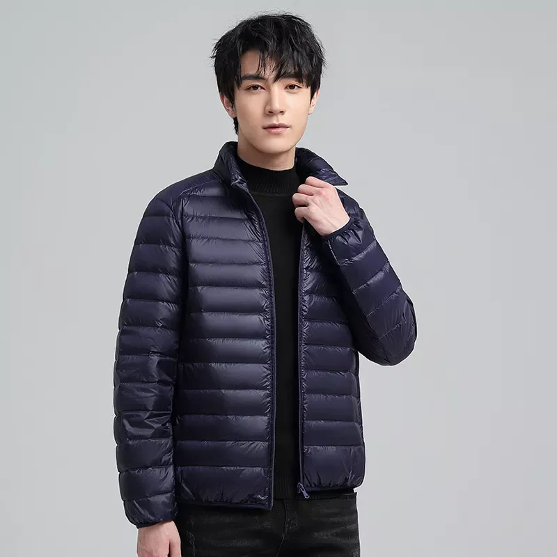 Coat Portable Breathable Man Winter Stand Collar Warm Liner Clothes White Down Men's Clothing Ultra Light Duck Down