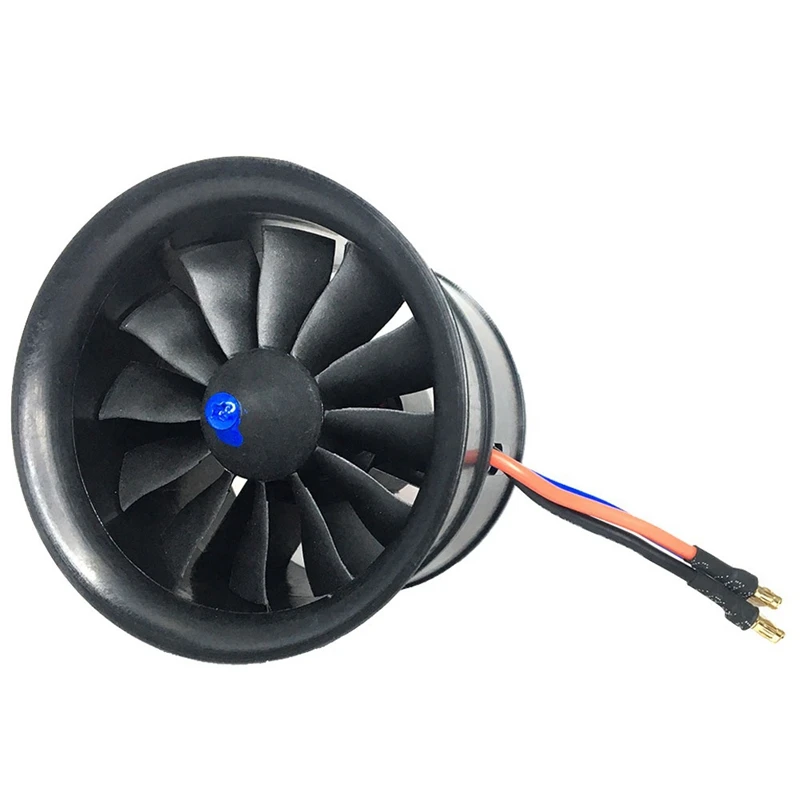 

EDF 70Mm 3400KV 4S 12 Blades RC Fan Propeller With Brushless Motor For RC JET Airplane Drone Model Spare Parts