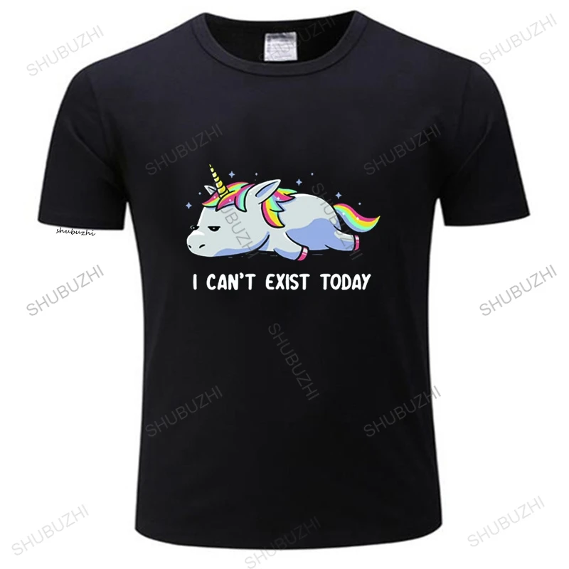 

Футболка «Я не могу существовать сегодня», забавная Милая футболка с единорогом, милое мифологическое существо, подарок ленивым животным, европейский размер, футболка с круглым вырезом
