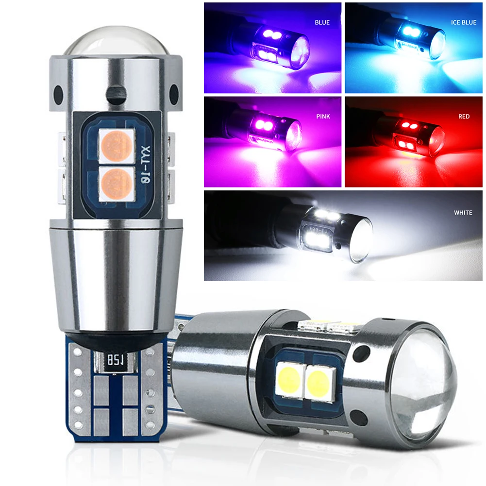

2 шт., Автомобильные светодиодные лампы T10 3030 10smd