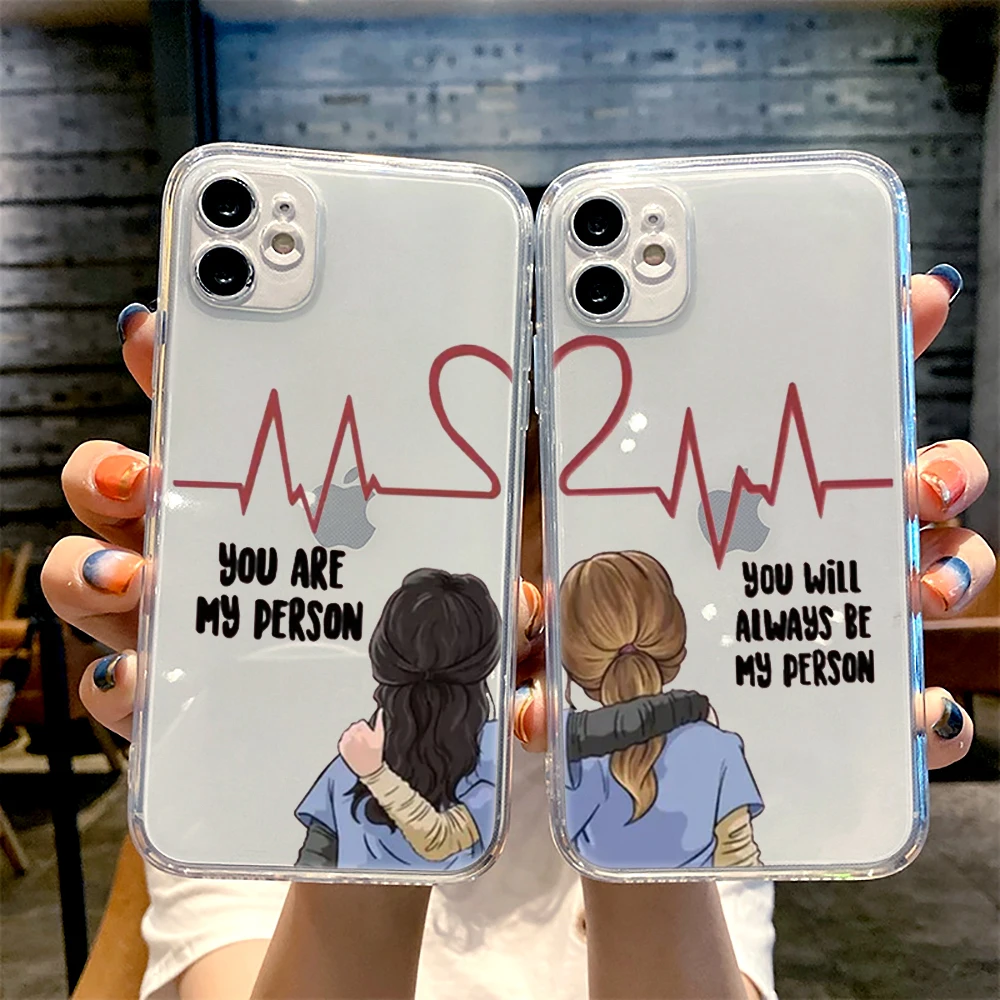 Greys Anatomy Clear Transparent phone case for iPhone 11 12 13 mini pro XS MAX 8 7 6 6S Plus X SE XR