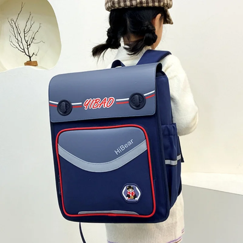 New British Style Noble Horizontal Children Fashion Backpacks for Girls Grade 1-3-6 High-capacity Students Boys School Bags 2022