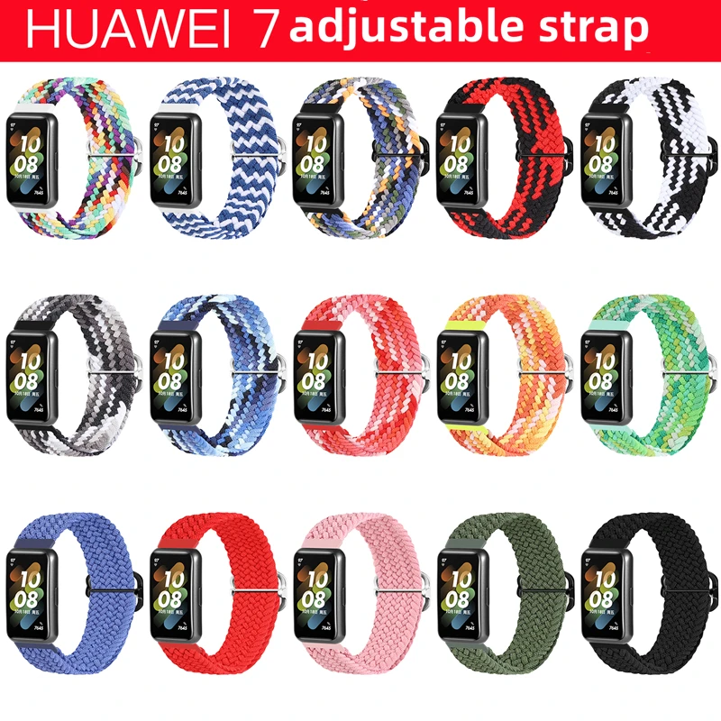 Фото Ремешок для 2022 Huawei, регулируемый, плетеный, для huawei watch 7 №2