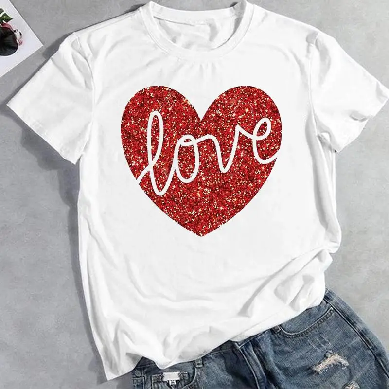 

Женская футболка с коротким рукавом, круглым вырезом и принтом, в стиле 90-х