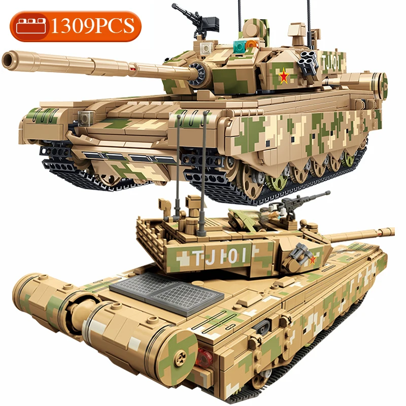

Technical Moc Main Battle Tank Building Blocks Creative Expert Military Weapon Tank Model Bricks Assembly Toys for Boys Gifts