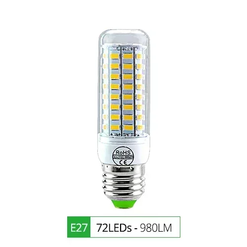 

Светодиодные лампы GGBEE E27/E14 220В теплый/белый свет 24/36/56/72 светодиода