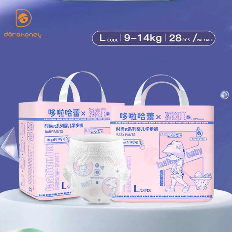 

Diapers Panties for Children Droanoney, Size L, (9-14 kg), 28 pcs Diapers For Children Active Baby Disposable Diapers Kid Pants