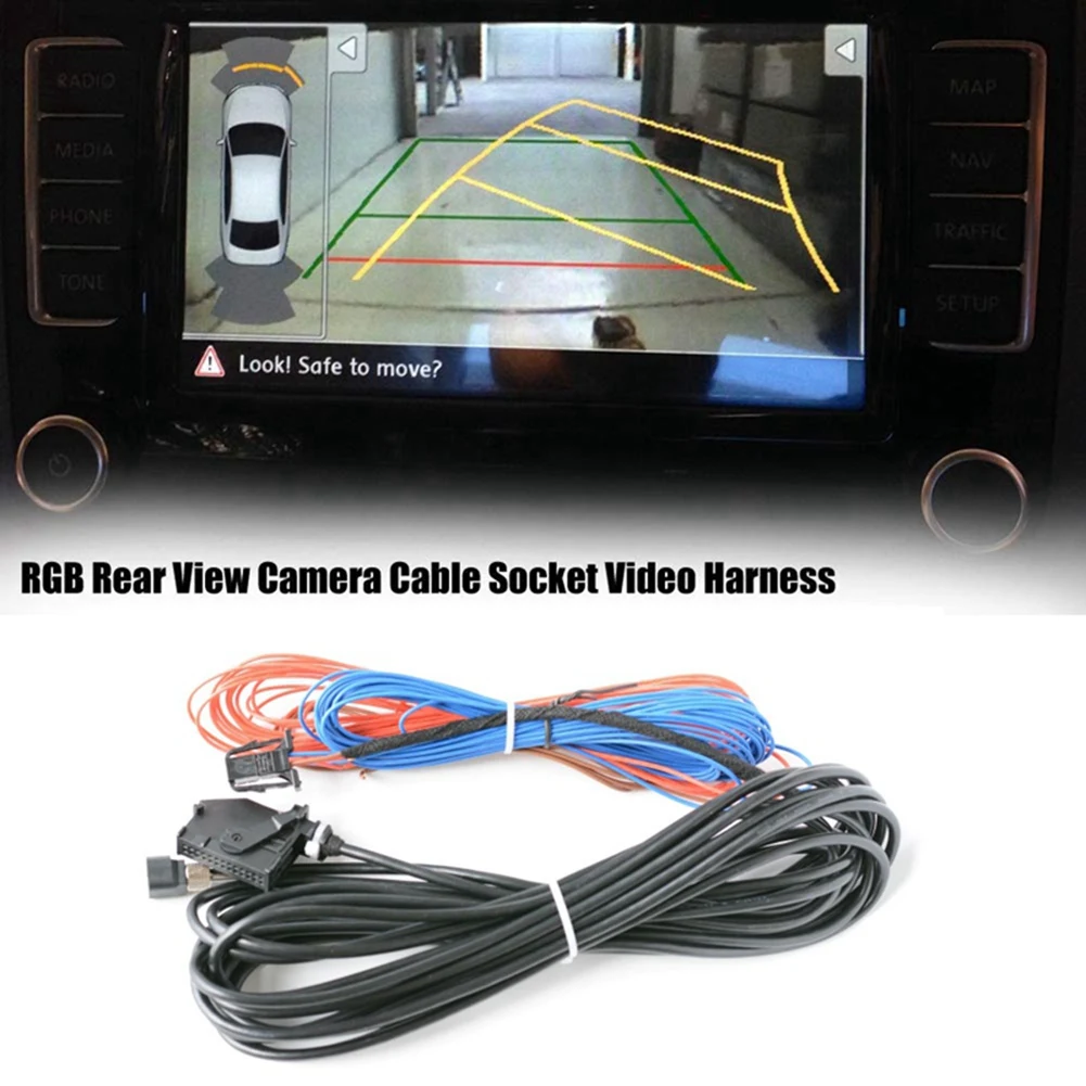 Apply to RCD510 RNS510 RNS315 RGB Rear View Camera Harness Cable Wire for VW Passat Jette Golf