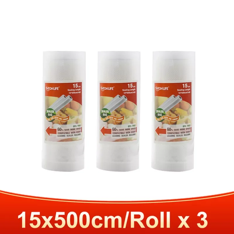 

LIFE Vacuum Bags for Vacuum Sealer Machine 3 Rolls 15*500cm