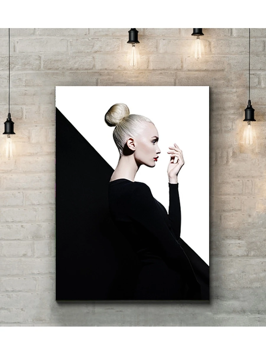 Постер / Плакат Картина - Женщина в черном платье |