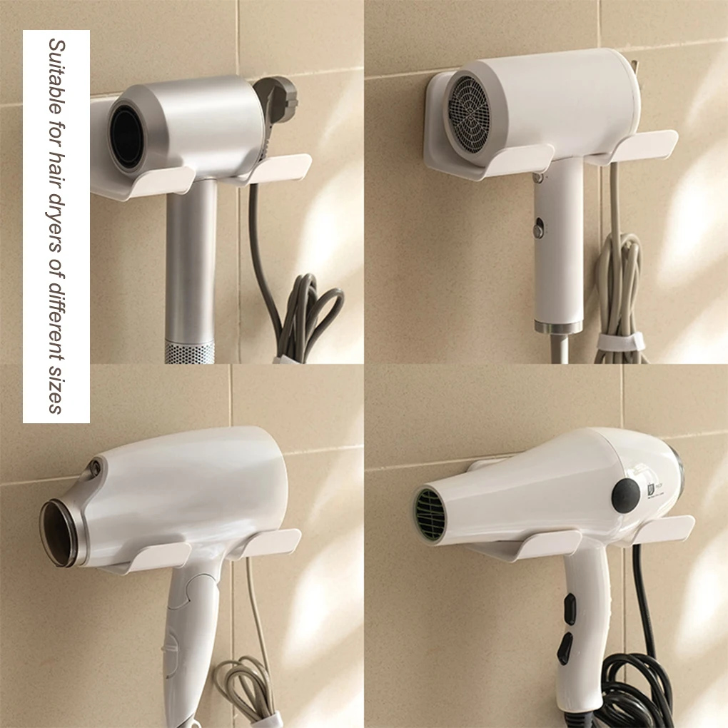 Настенный держатель для фена ванной комнаты стеллаж хранения самоклеящиеся